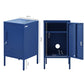 Quesnel Bedside Table Metal Cabinet - Blue