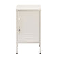 Quesnel Bedside Table Metal Cabinet - White