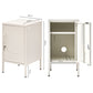 Quesnel Bedside Table Metal Cabinet - White