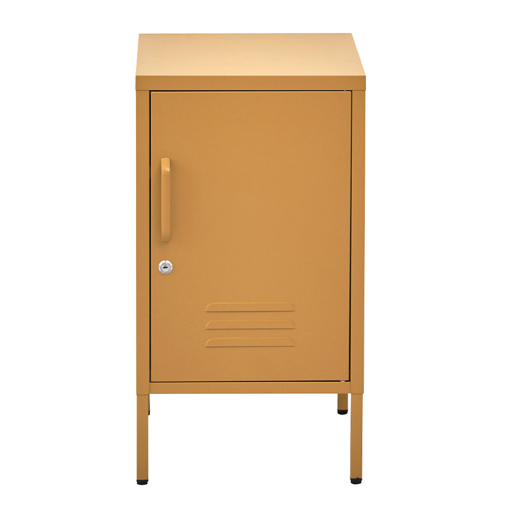 Quesnel Bedside Table Metal Cabinet - Yellow