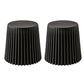 Set of 2 Bar Stools Cupcake Plastic Foot Stool - Black