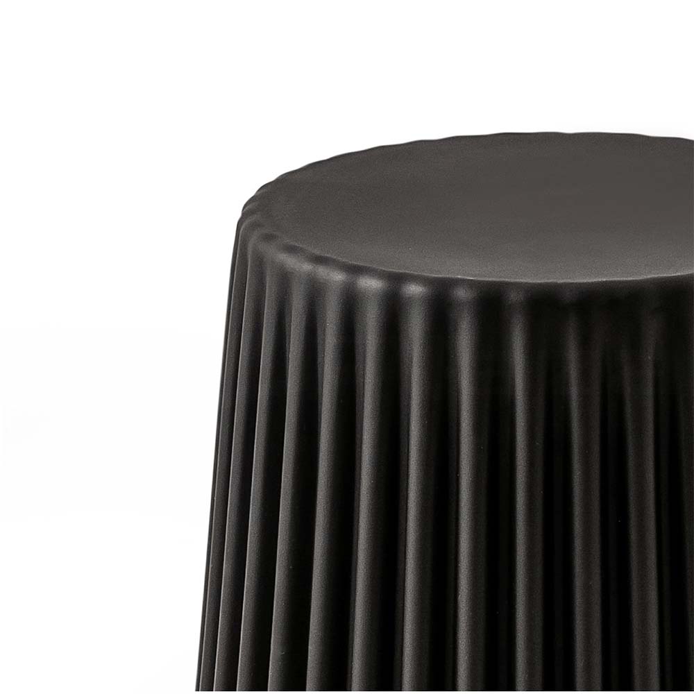 Set of 2 Bar Stools Cupcake Plastic Foot Stool - Black