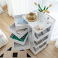 Vernon Storage Trolley Cart Bedside Table 5 Tier with 4 Drawers - White