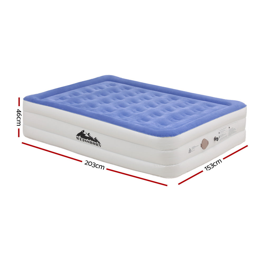 Factory Buys 46cm Air Mattress Inflatable Bed Air Bed Cube - Queen