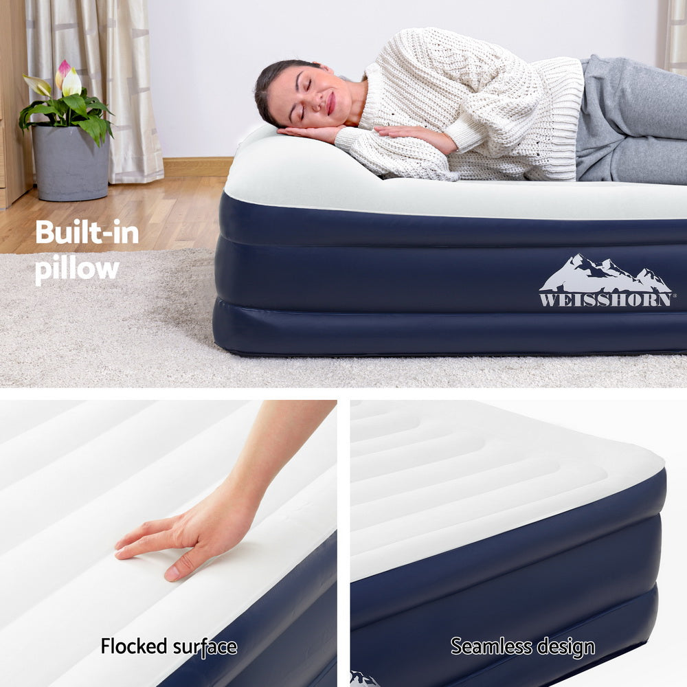 Factory Buys 46cm Air Mattress Inflatable Bed Cube Airbed - Double