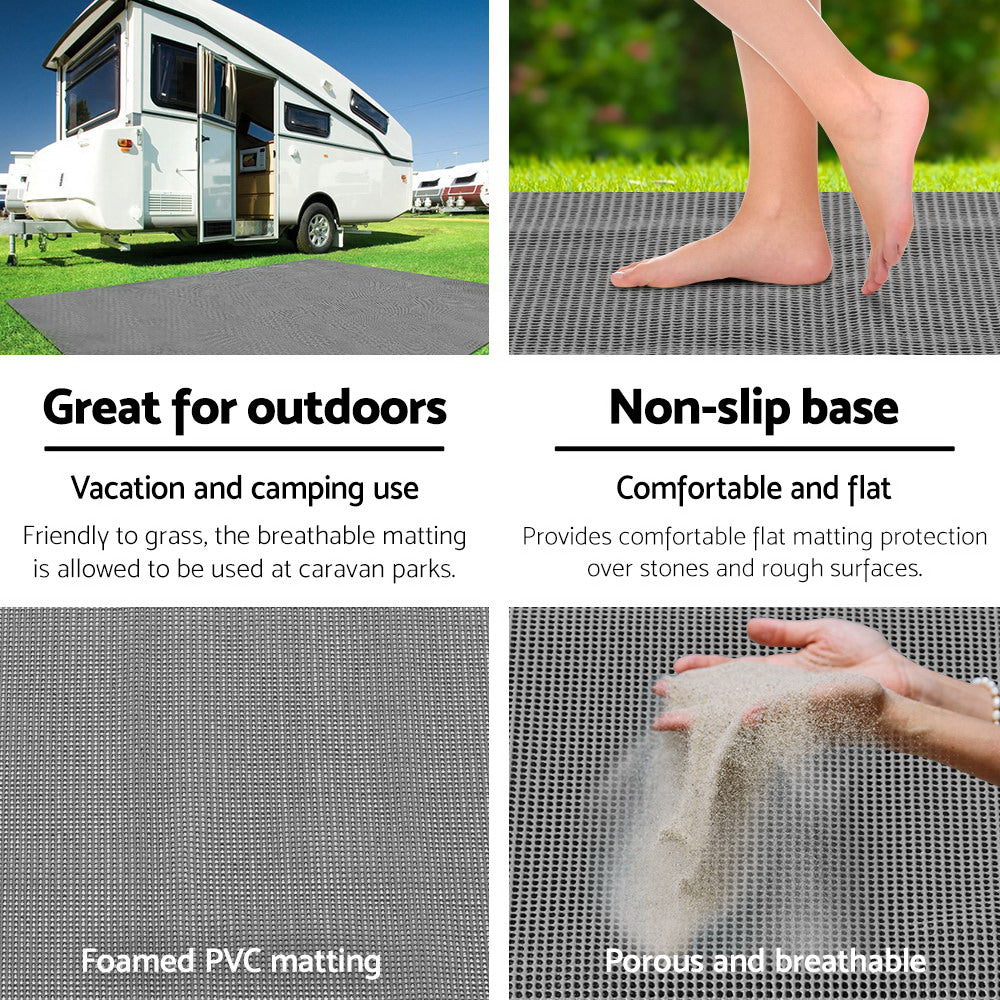 3M X 2.5M Annex Matting Floor Mats Mesh Caravan Camping Annexe