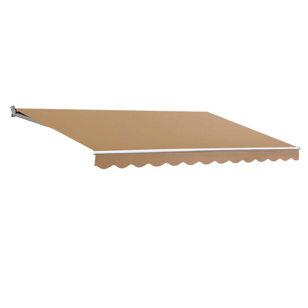 Retractable Folding Arm Awning Manual Sunshade 2.5Mx2M - Beige