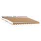 Retractable Folding Arm Awning Manual Sunshade 2.5Mx2M - Beige