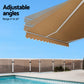 Retractable Folding Arm Awning Manual Sunshade 2.5Mx2M - Beige