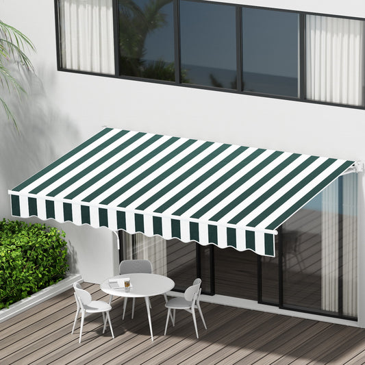 Retractable Folding Arm Awning Motorised Sunshade 3Mx2.5M - Green