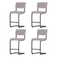 Set of 4 Nairobi Bar Stools Velvet Chairs - Grey