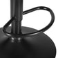 Set of 2 Karachi Bar Stools Kitchen Swivel Gas Lift Chairs - Black