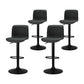 Set of 4 Karachi Bar Stools Kitchen Swivel Gas Lift Chairs - Black