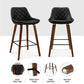 Set of 4 Aveiro Bar Stools PU Seat - Black