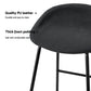 Set of 2 Caracas Bar Stools Kitchen Dining Chairs Counter Stool PU Leather Metal - Black