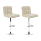 Set of 2 Chania PU Leather Gas Lift Bar Stools - Beige