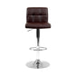 Set of 2 Chania Gas Lift Bar Stools PU LeatherChocolate - Chocolate Brown