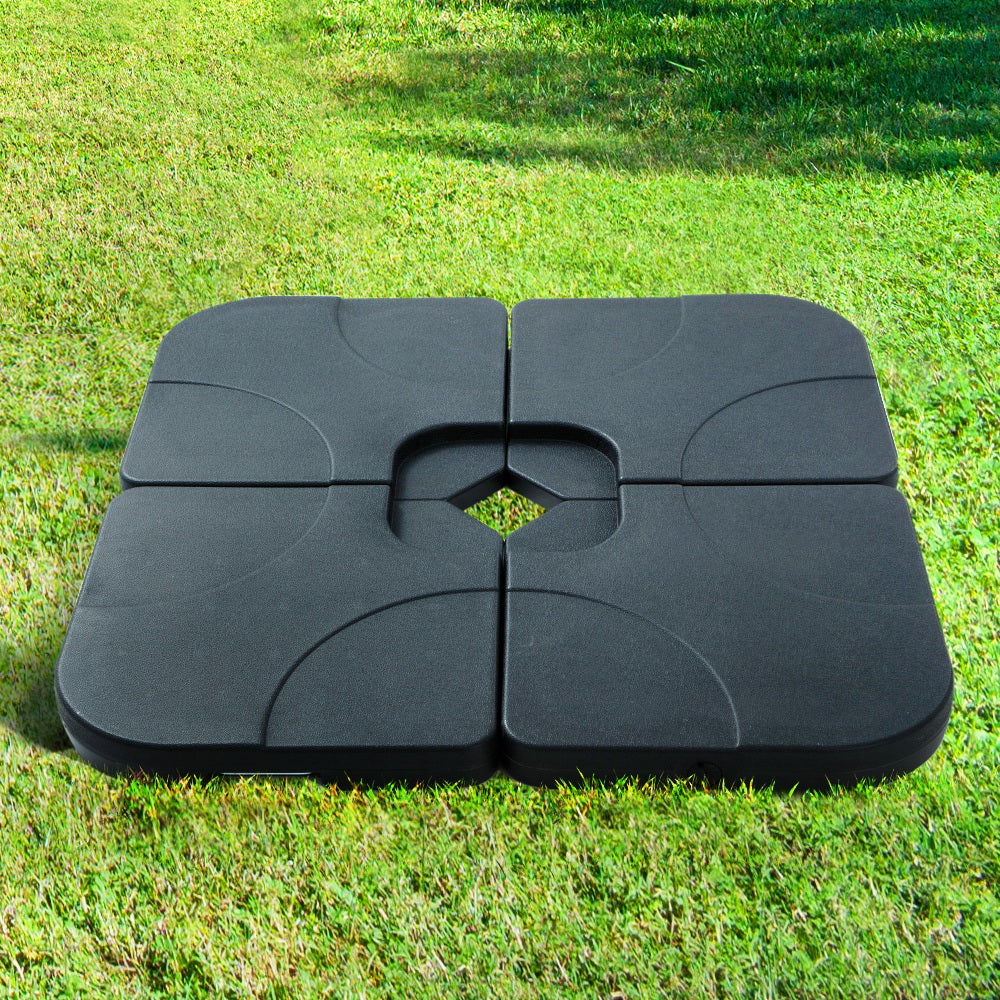 Instahut Outdoor Umbrella Base 50cm 4 Plates Stand Pod Cantilever