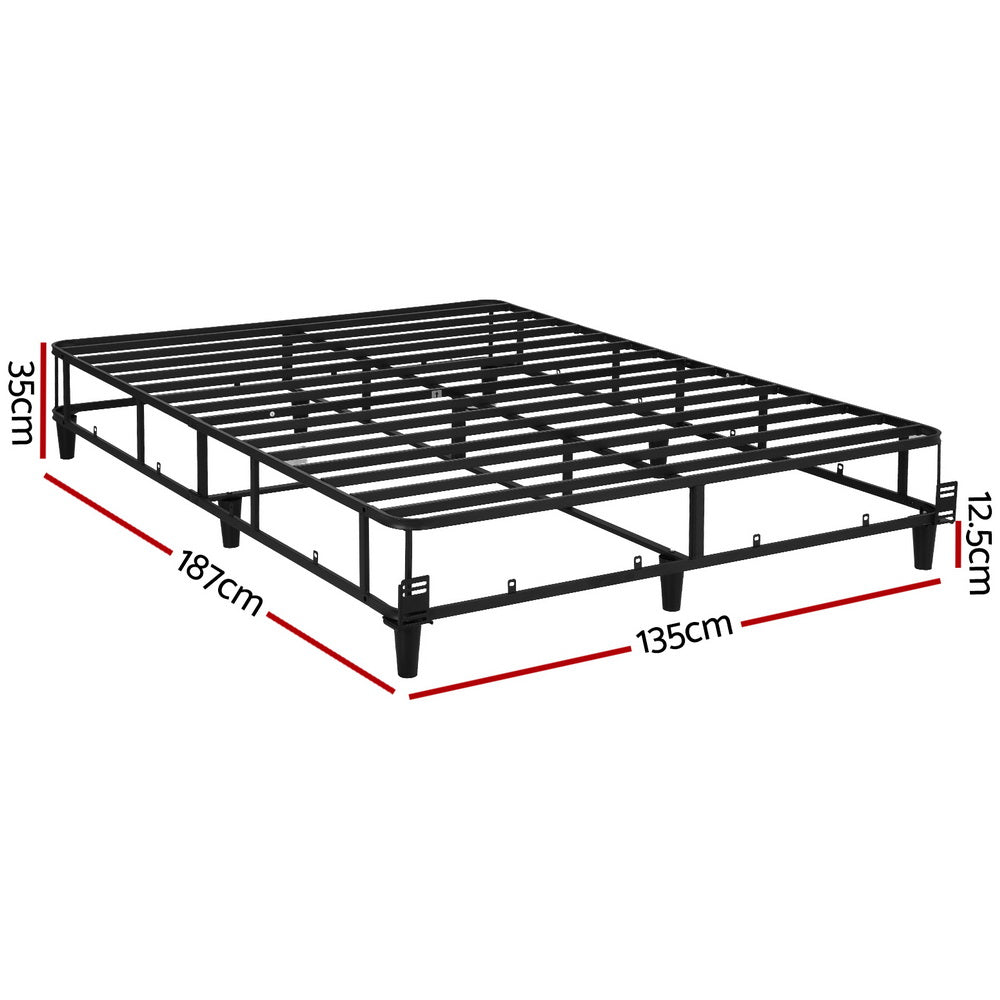 Gaiety Ensemble Bed Base & Mattress Package with 34cm Mattress - Grey Double