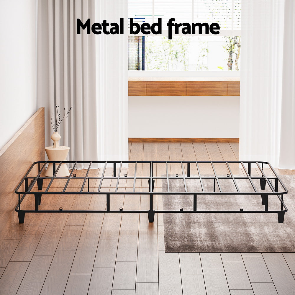 Heidi Ensemble Bed Base Metal - Grey Double