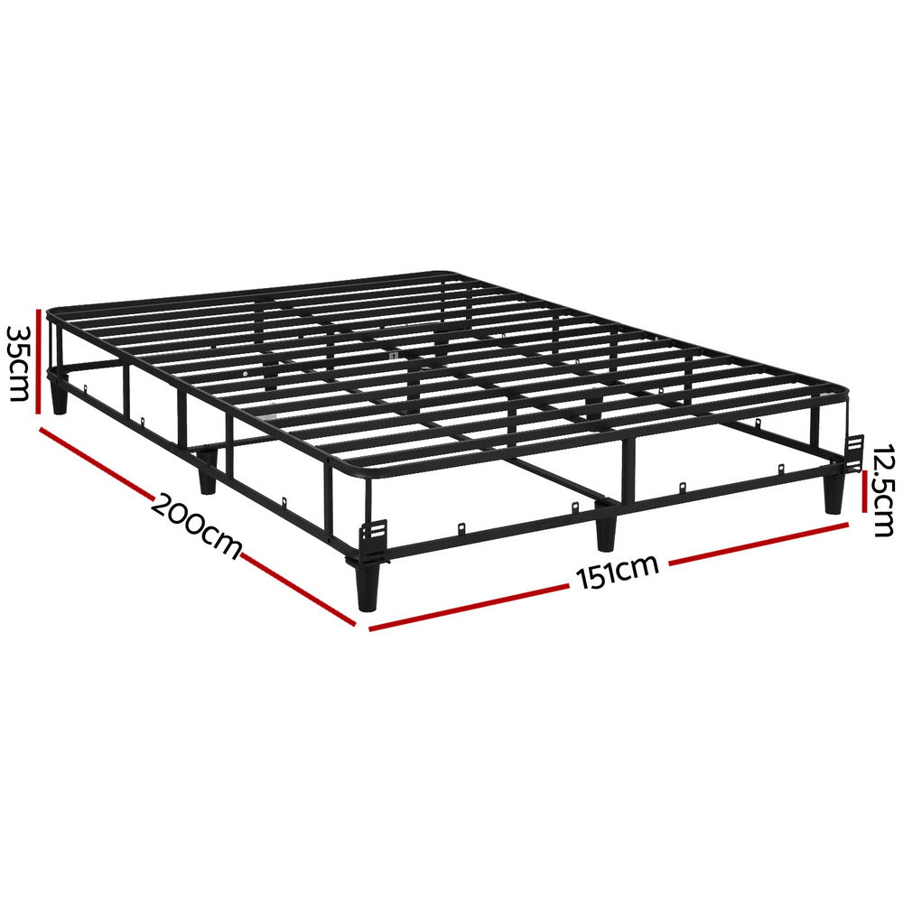 Gaiety Ensemble Bed Base & Mattress Package with 34cm Mattress - Grey Queen