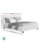 Trenton Bed Frame PU Leather - White Double