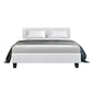 Trenton Bed Frame PU Leather - White Double