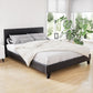 Trenton Bed Frame PU Leather - Black Double