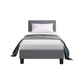 Trenton Bed Frame Fabric - Grey King Single