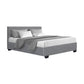 Ruby Bed & Mattress Package with 34cm Mattress - Grey Double