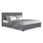 Madison Bed Frame Fabric - Grey Double