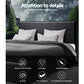 Madison Black Bed Frame PU Leather - Queen