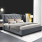 Bryxton Bed Frame Fabric - Grey Double