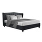 Bryxton Bed Frame Fabric - Charcoal King