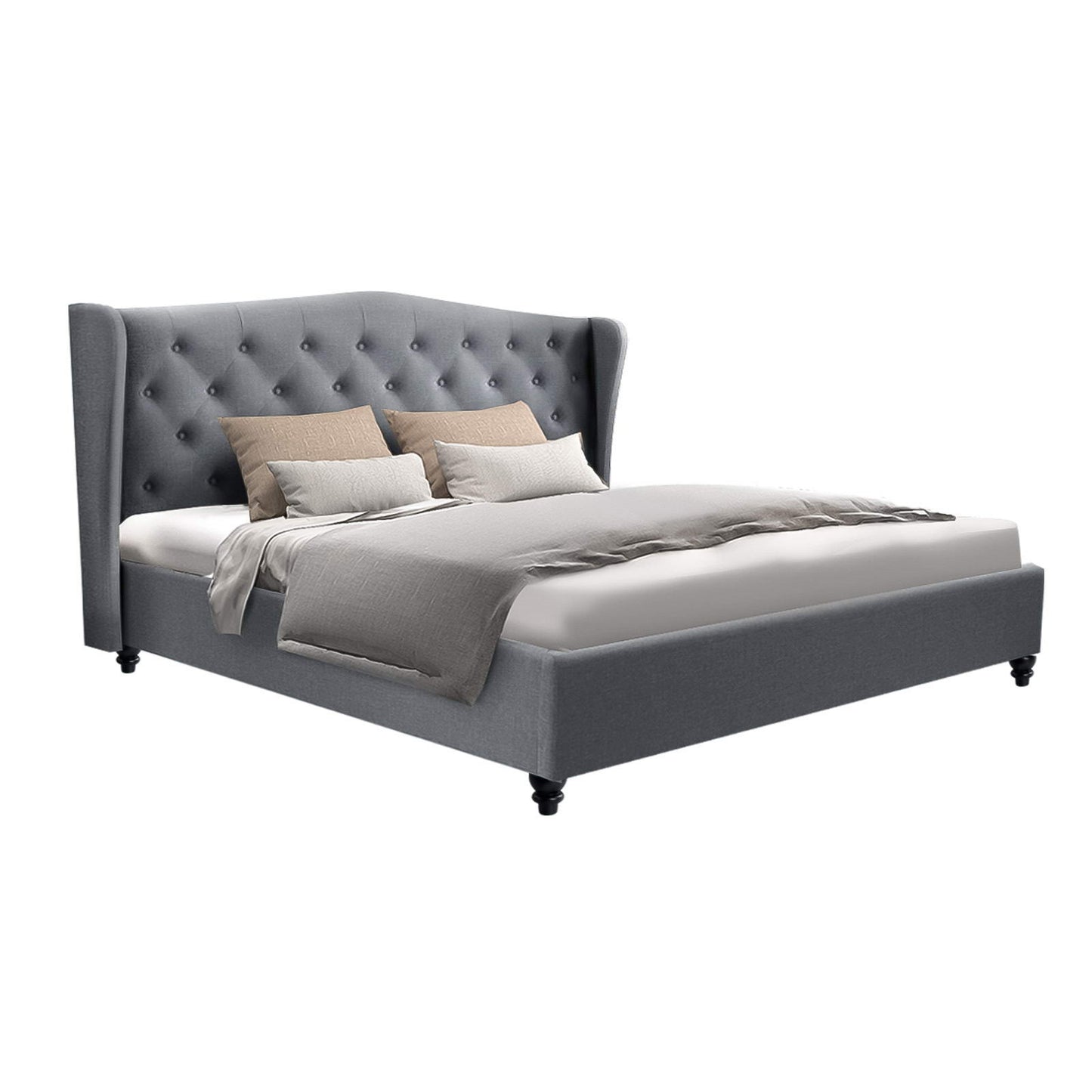 Bryxton Bed Frame Fabric - Grey King