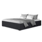 Mimosa Gas Lift Bed Frame Base With Storage Platform Fabric - Charcoal Double