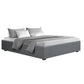 Mimosa Gas Lift Bed Frame Base With Storage Platform Fabric - Grey King