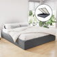 Mimosa Gas Lift Bed Frame Base With Storage Platform Fabric - Grey King