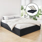 Mimosa Gas Lift Bed Frame Base With Storage Platform Fabric - Charcoal Queen