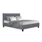 Valencia Bed Frame Fabric- Grey Double