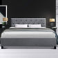 Valencia Bed Frame Fabric- Grey Double