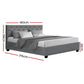 Emerald Bed & Mattress Package with 34cm Mattress - Grey Queen