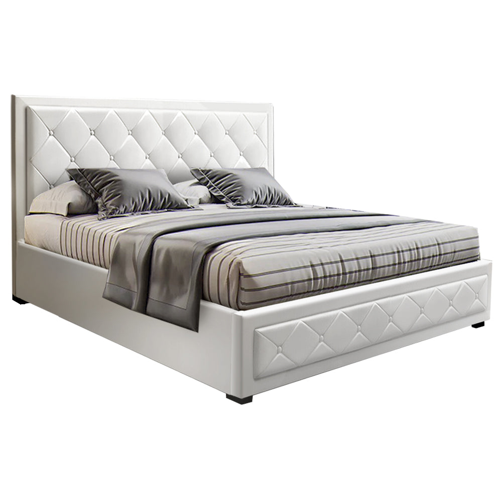 Amethyst Bed & Mattress Package with 34cm Mattress - White Queen