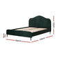 Sadie Bed Frame Velvet - Dark Green Queen