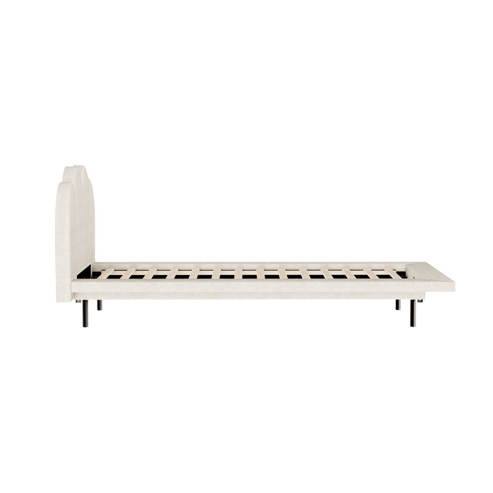 Kinsley Bed Frame Boucle - Beige Single