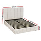 Genteel Bed & Mattress Package with 34cm Black Mattress - Beige Double