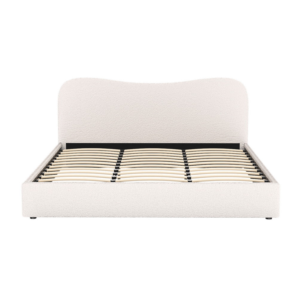 Naida Bed Frame Boucle - Beige King