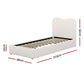 Naida Bed Frame Boucle - Beige Single