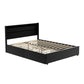 Hanny Bed Frame LED with 4 Drawers - Black Queen