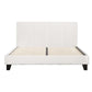 Sean Bed Frame Fabric Boucle Platform Wooden - White Double